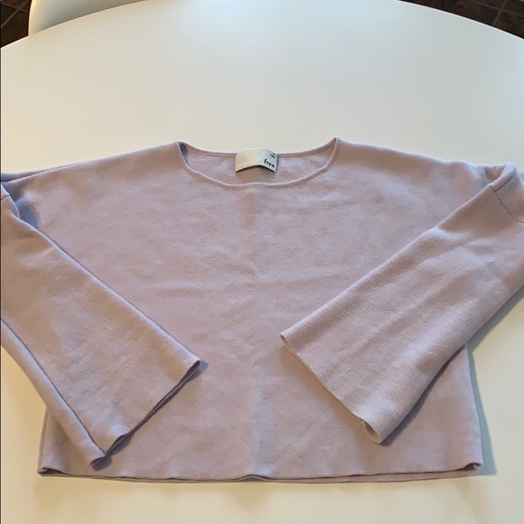 Aritzia Wilfred free cropped wool sweater